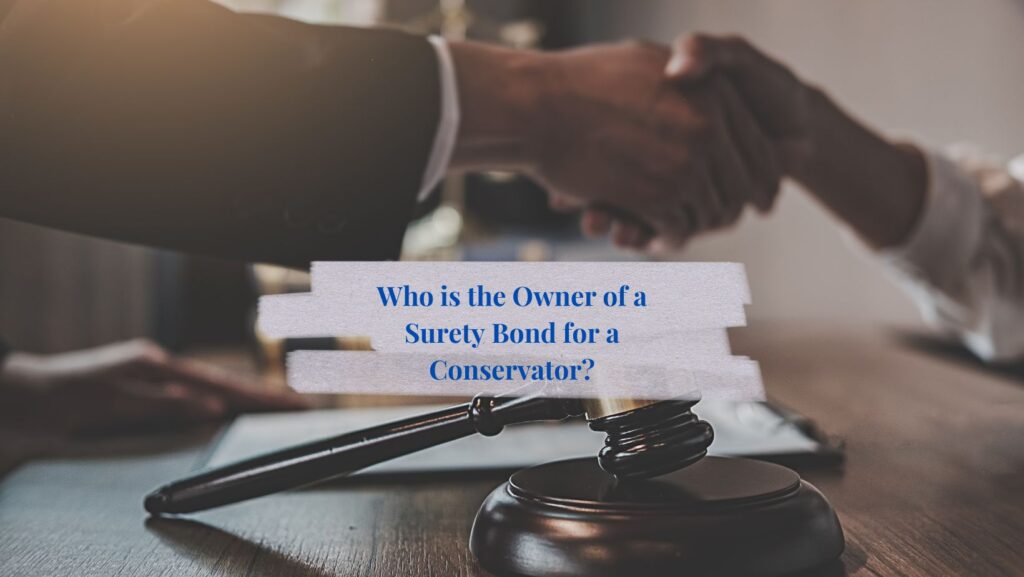 Who is the Owner of a Surety Bond for a Conservator? - Judge gavel with justice lawyers having meeting with the conservator.